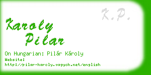 karoly pilar business card